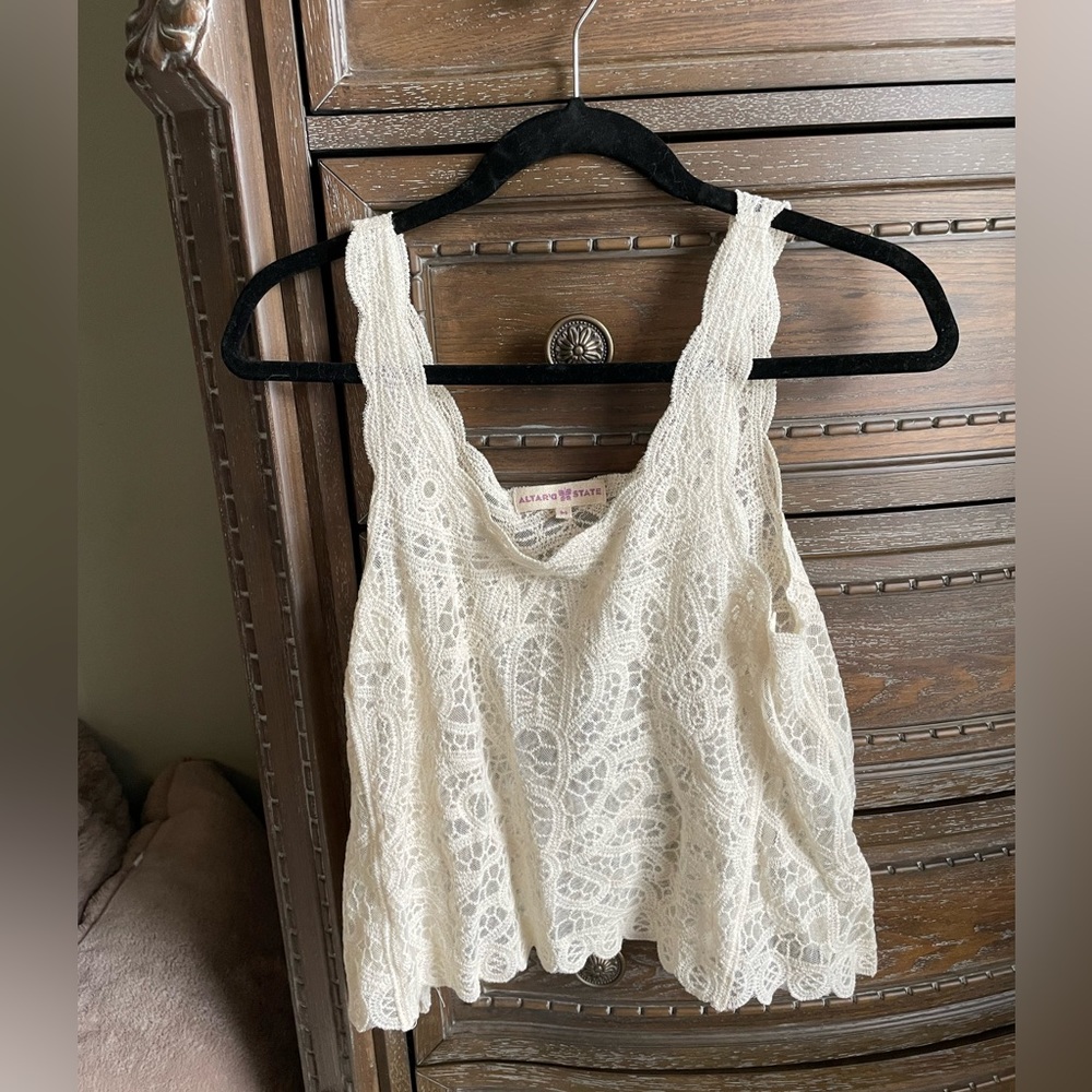 Cream Blouse - Size Medium - Altar’d State